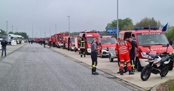 Feuerwehr Voltlage bei der 2 Tagesübung in der Lüneburger Heide